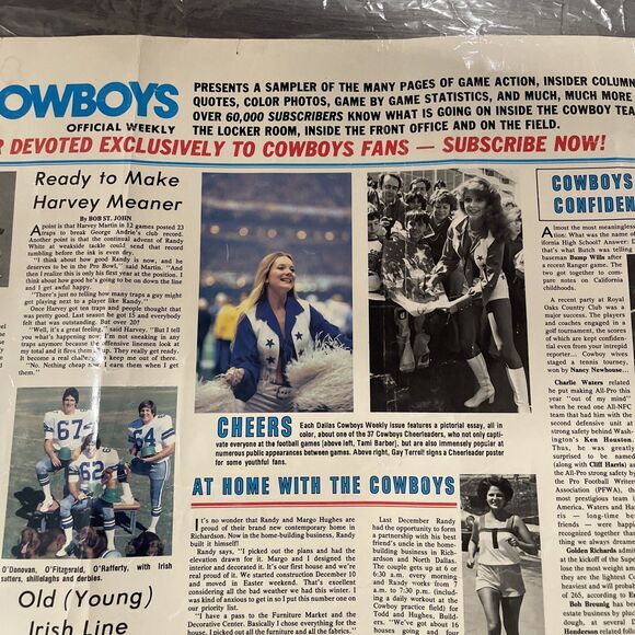 RARE VINTAGE 23x34 1978 Super Bowl VII Champions Dallas Cowboys Two-Sided Poster - Picture 16 of 16